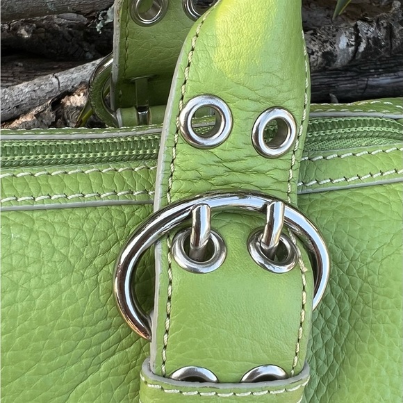 Bandolino Lime Green Leather Satchel Bag - Picture 12 of 14
